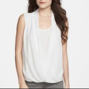 Vince camuto woman's white sleeveless blouse.